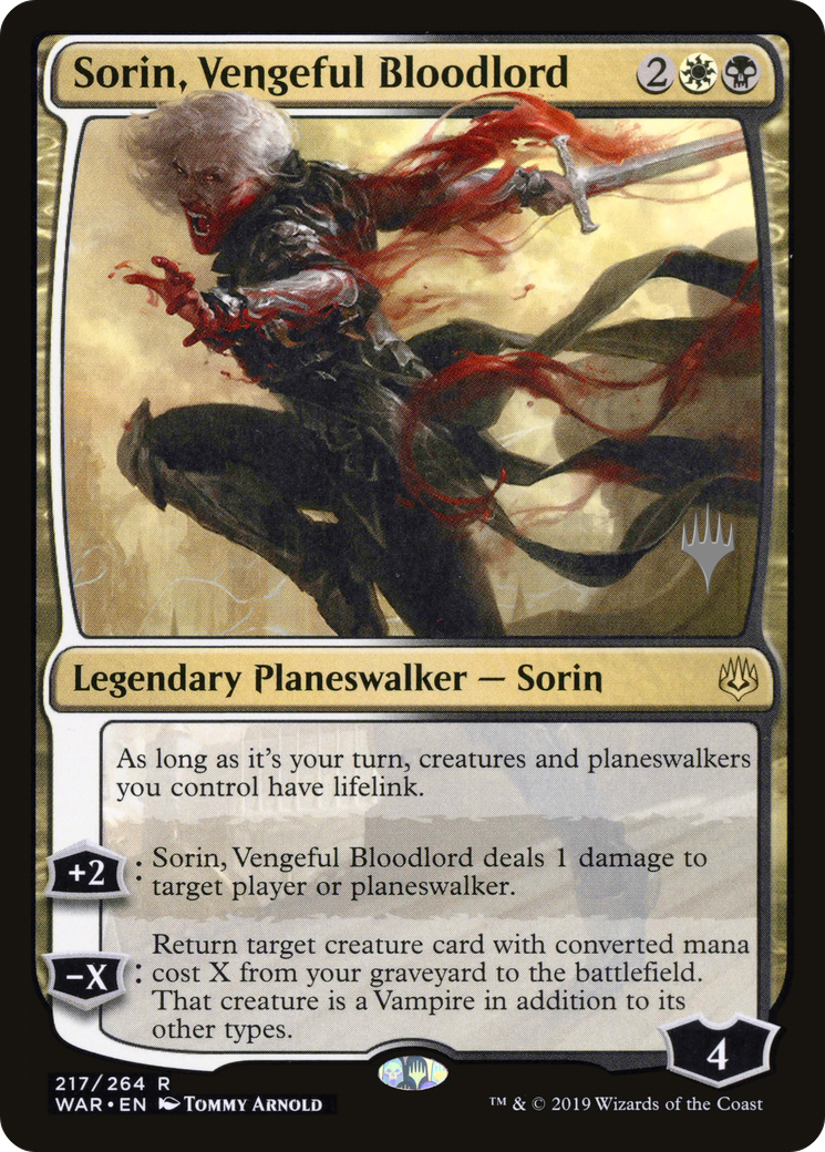 Sorin, Vengeful Bloodlord (217p) Foil - War of the Spark Promos