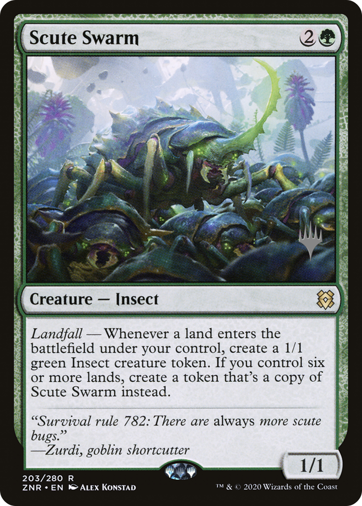 Scute Swarm (203p) Foil - Zendikar Rising Promos
