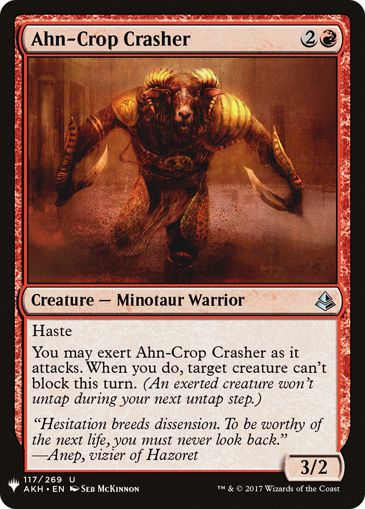 Ahn-Crop Crasher (AKH-117) - The List