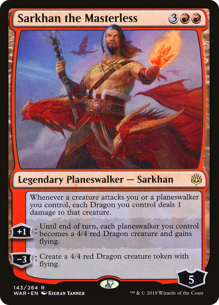 Sarkhan the Masterless (143) Foil - War of the Spark
