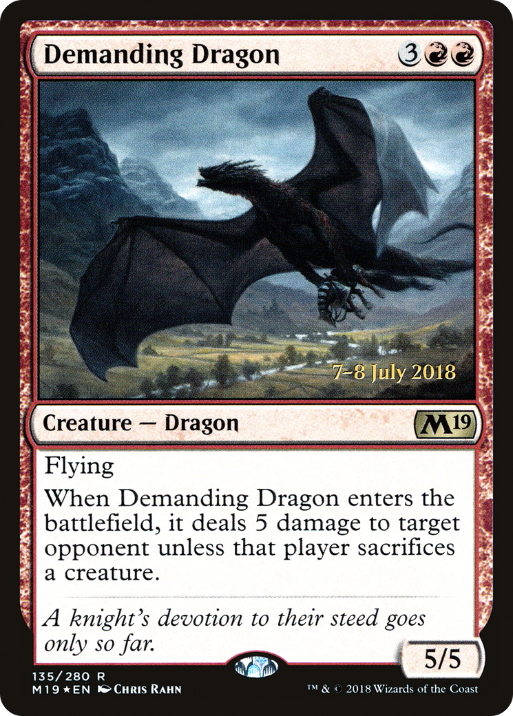 Demanding Dragon (135) Foil - Core Set 2019 Promos