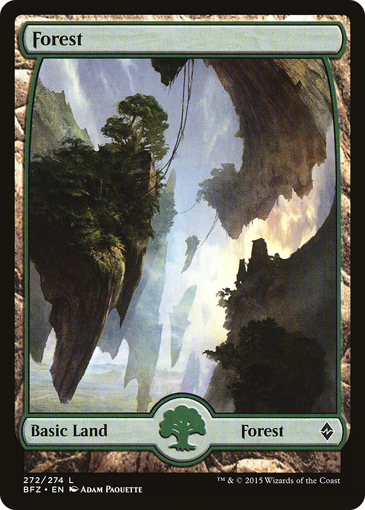 Forest – Full Art (272) Foil - Battle for Zendikar