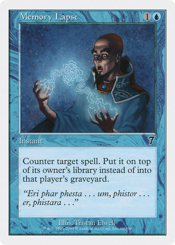 Memory Lapse (088) Foil - Seventh Edition