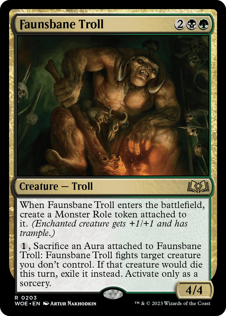 Faunsbane Troll (203) Foil - Wilds of Eldraine