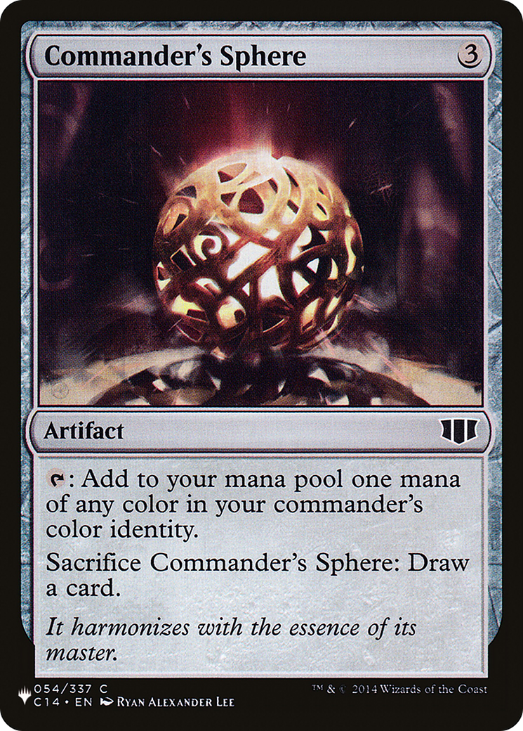 Commander's Sphere (C14-54) - The List