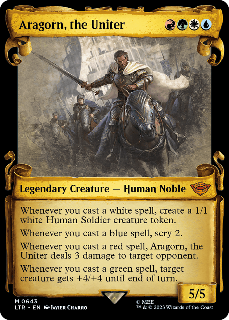 Aragorn, the Uniter (Showcase) (643) Foil - The Lord of the Rings: Tales of Middle-earth