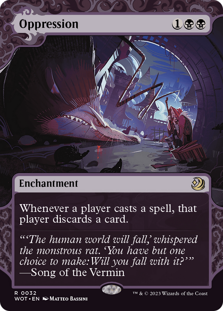 Oppression (Showcase) (032) Foil - Wilds of Eldraine: Enchanting Tales