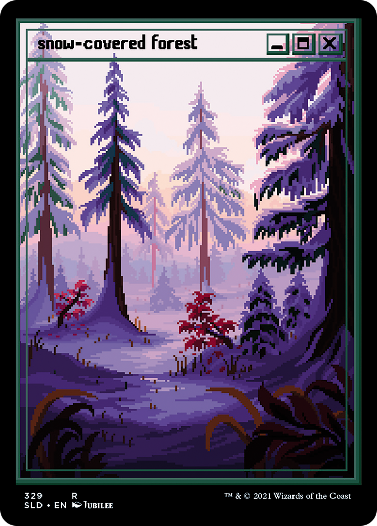 Snow-Covered Forest (PixelSnowLands.jpg) (329) Foil - Secret Lair Drop