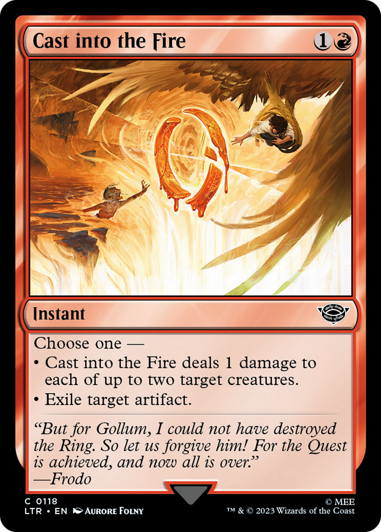 Cast into the Fire (118) Foil - The Lord of the Rings: Tales of Middle-earth
