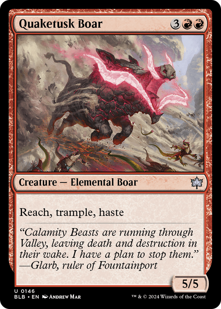 Quaketusk Boar (146) Foil - Bloomburrow