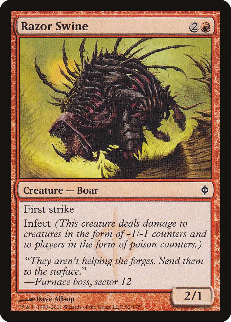 Razor Swine (092) Foil - New Phyrexia