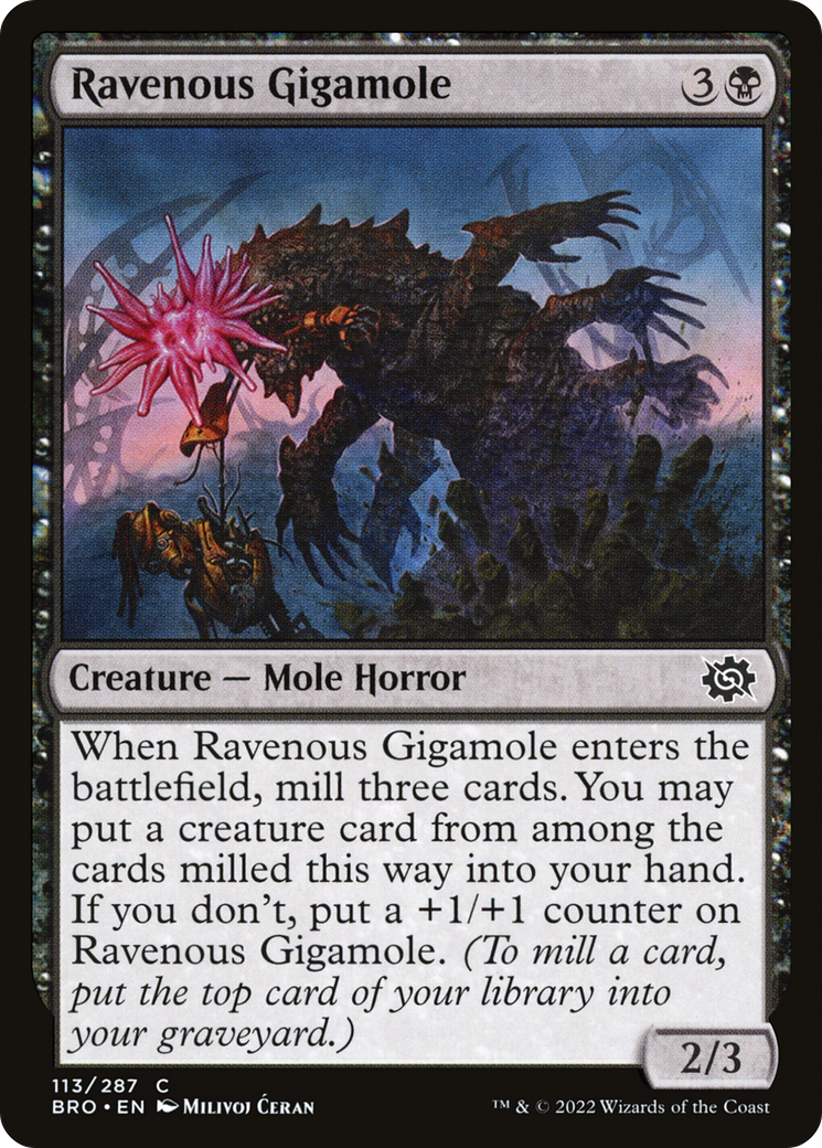 Ravenous Gigamole (113) Foil - The Brothers' War