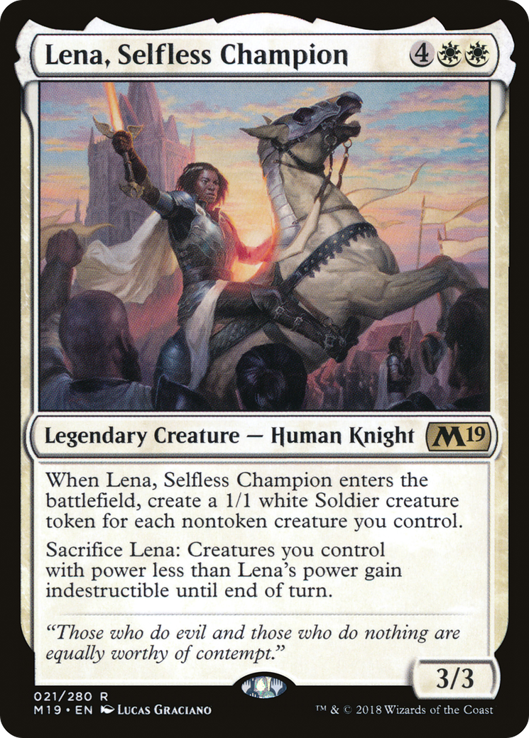 Lena, Selfless Champion (021) - Core Set 2019
