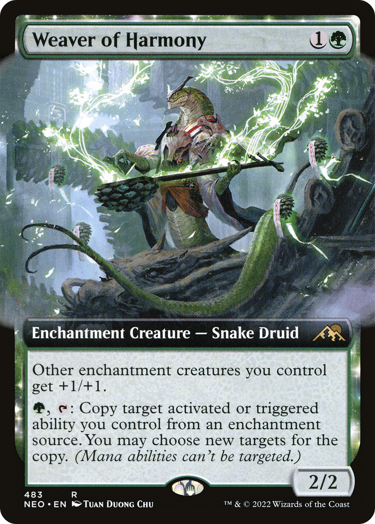 Weaver of Harmony (Extended Art) (483) Foil - Kamigawa: Neon Dynasty