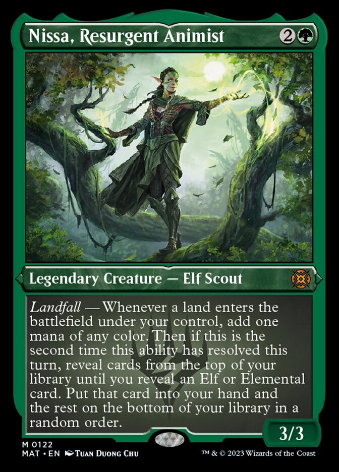 Nissa, Resurgent Animist (122) Etched - March of the Machine: The Aftermath