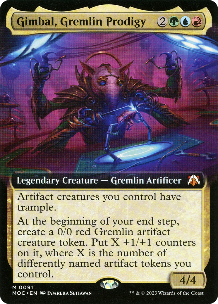 Gimbal, Gremlin Prodigy (Extended Art) (091) - March of the Machine Commander