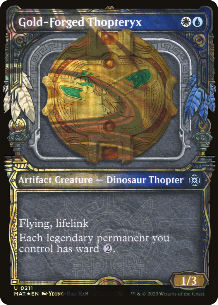 Gold-Forged Thopteryx (Showcase) (211) Foil - March of the Machine: The Aftermath