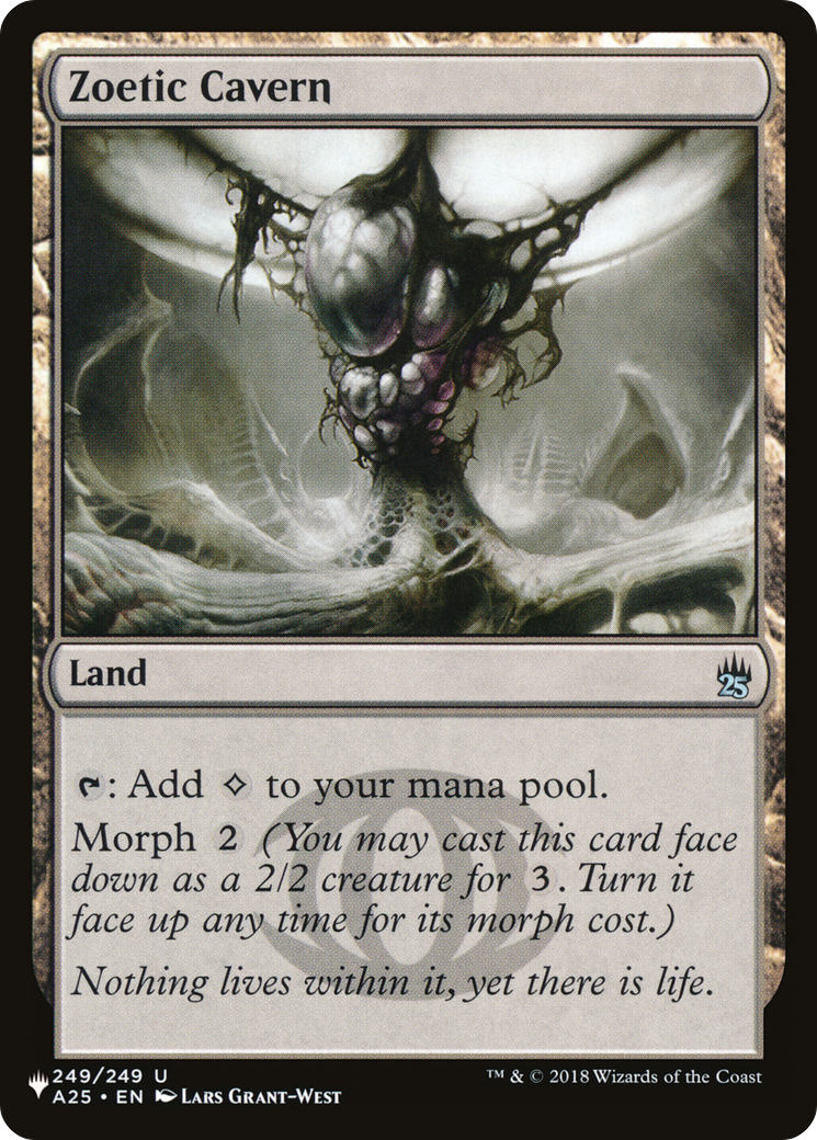Zoetic Cavern (A25-249) - The List