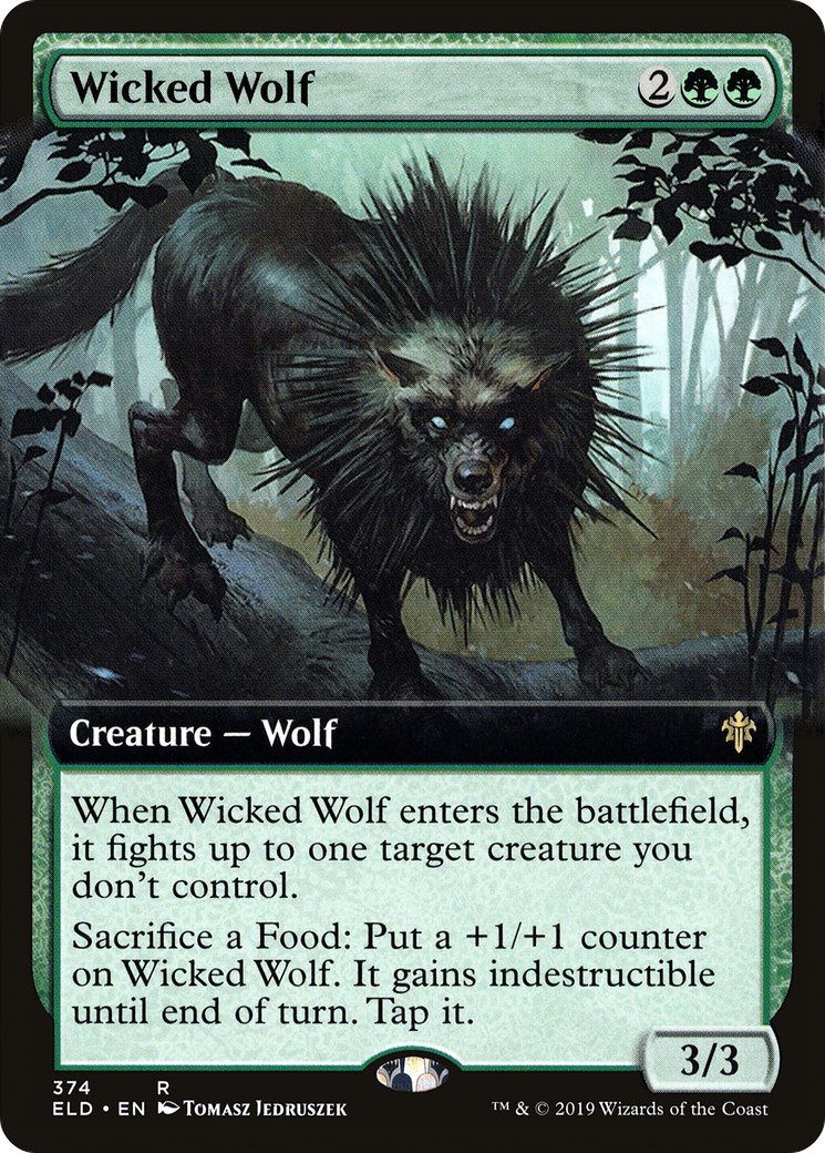 Wicked Wolf (Extended Art) (374) - Throne of Eldraine