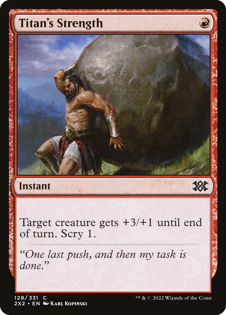 Titan's Strength (128) Foil - Double Masters 2022