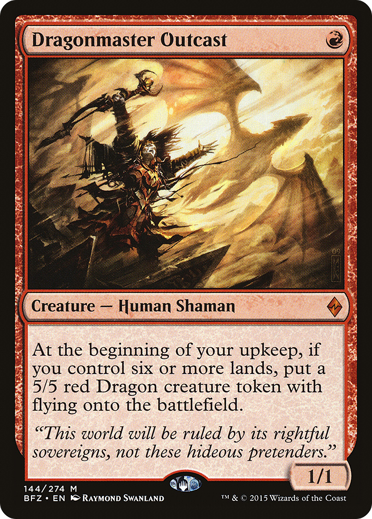 Dragonmaster Outcast (144) Foil - Battle for Zendikar