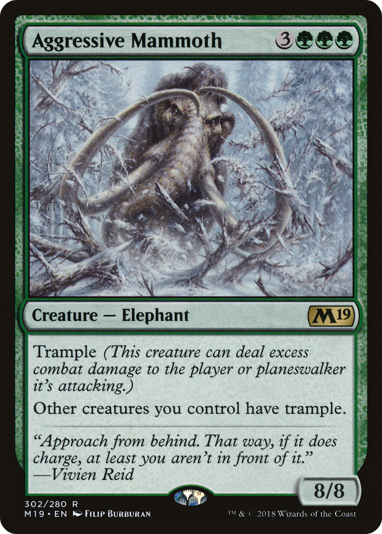 Aggressive Mammoth (302) - Core Set 2019