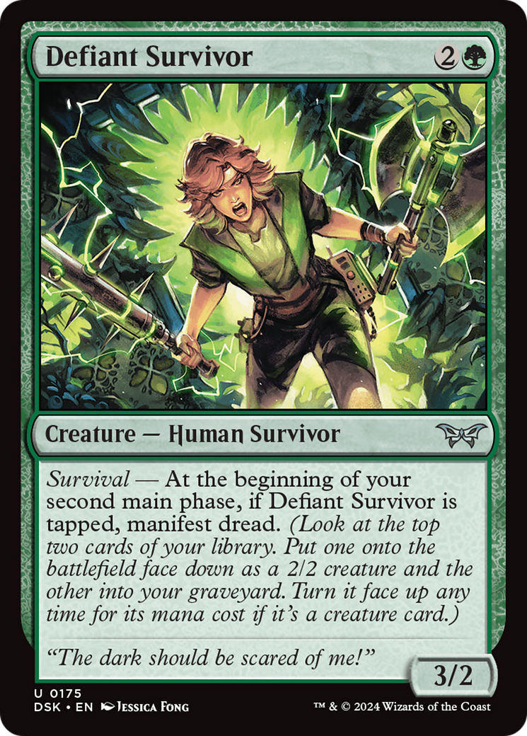 Defiant Survivor (175) Foil - Duskmourn: House of Horror
