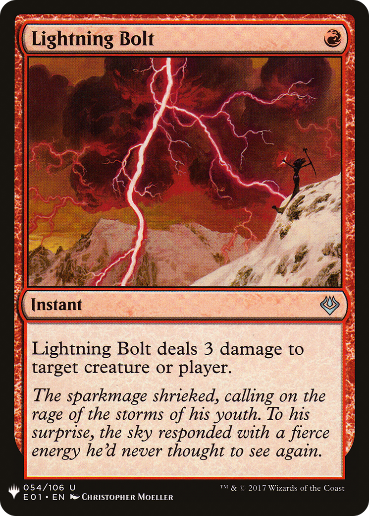 Lightning Bolt (E01-54) - The List