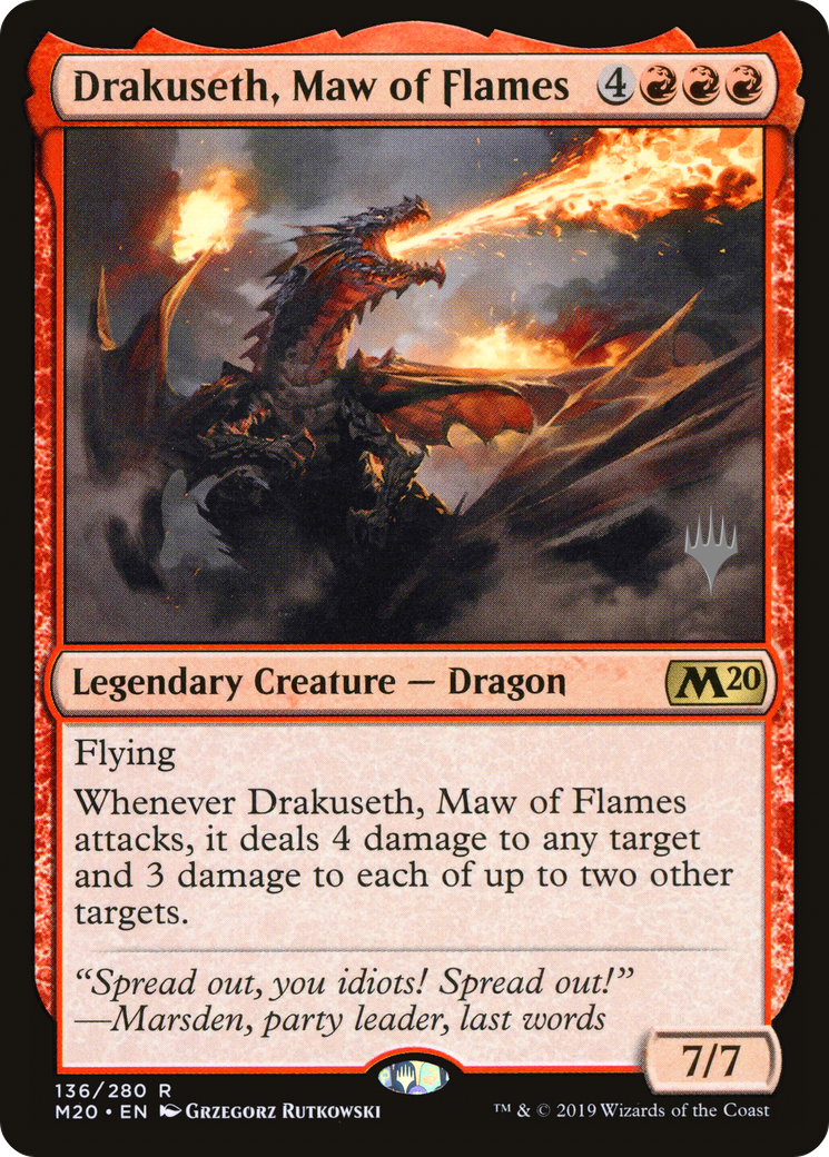 Drakuseth, Maw of Flames (136p) - Core Set 2020 Promos