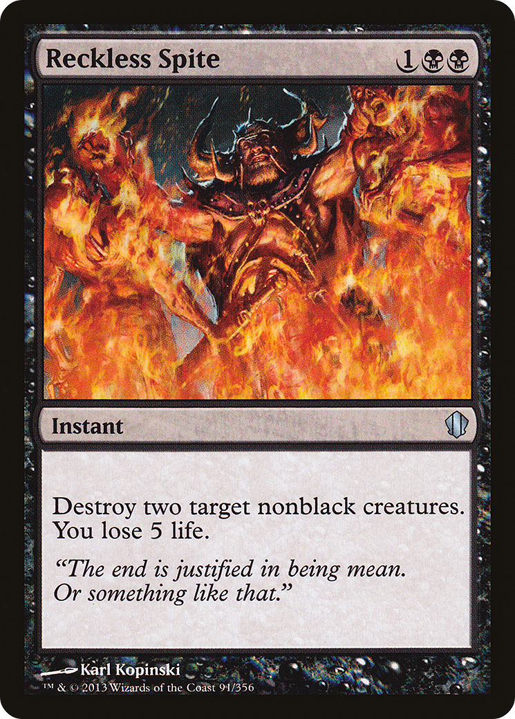 Reckless Spite (091) - Commander 2013