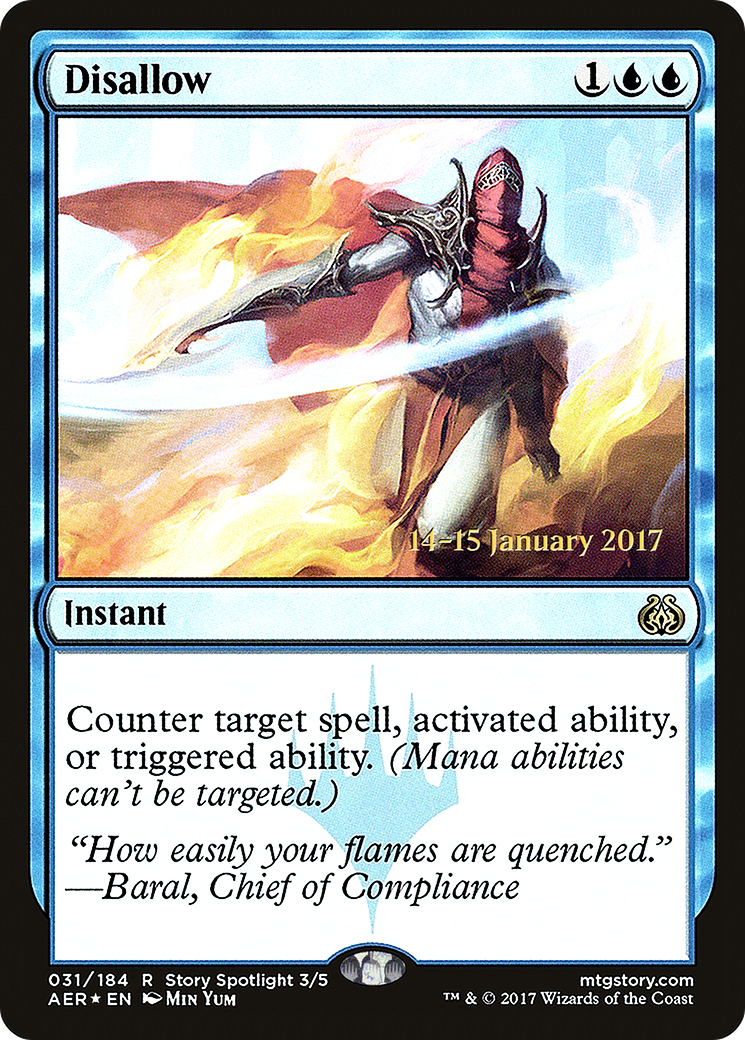 Disallow (31s) Foil - Aether Revolt Promos