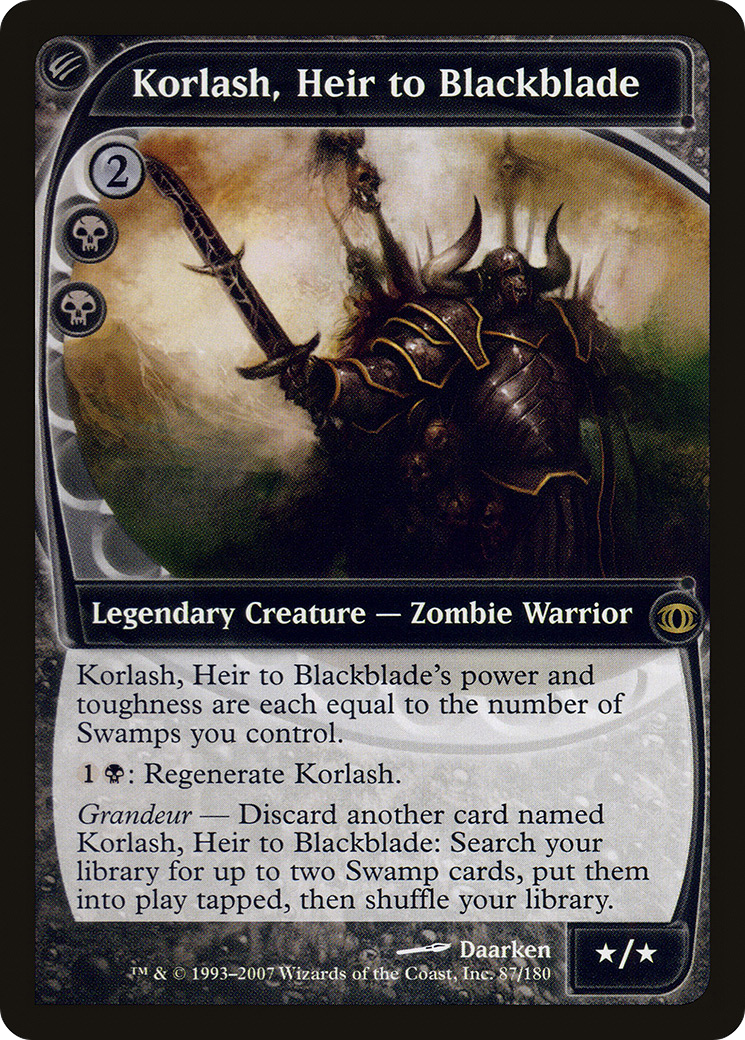 Korlash, Heir to Blackblade (087) Foil - Future Sight
