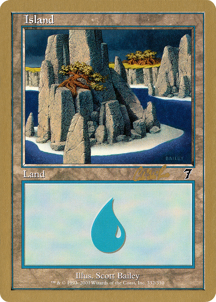 Island (332) - 2002 Carlos Romao (7ED) (Retro) - World Championship Decks 2002