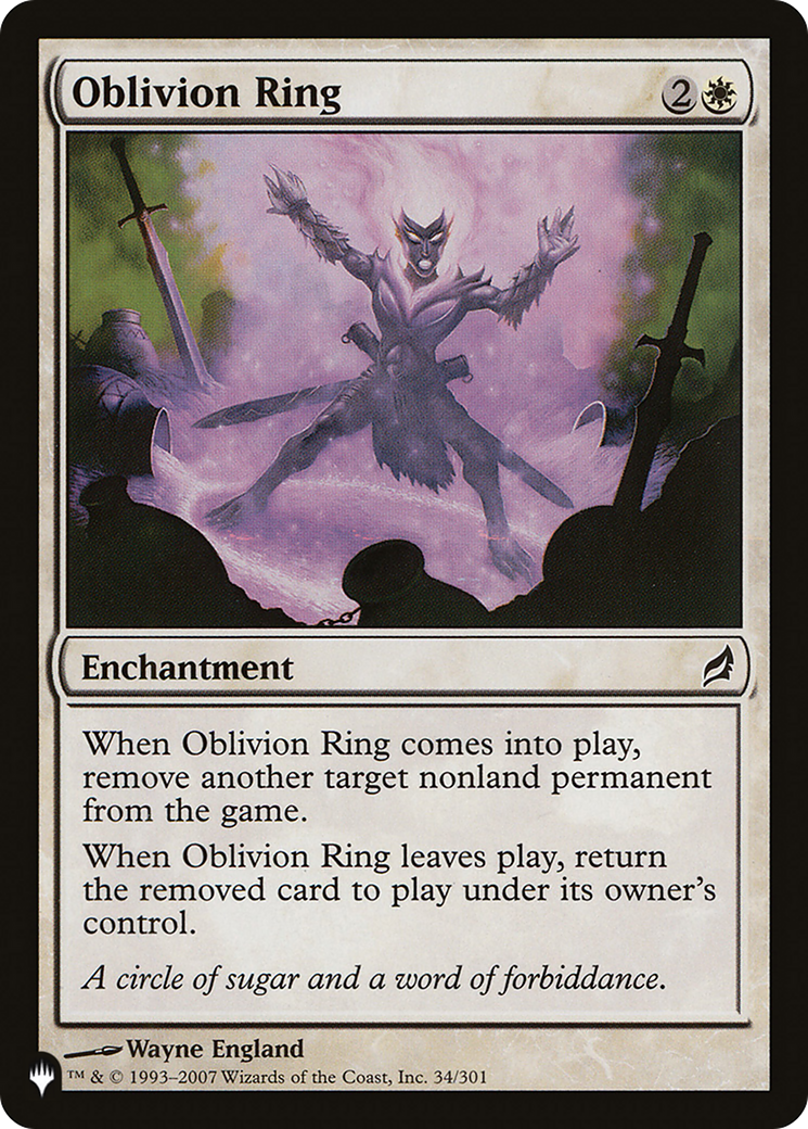 Oblivion Ring (LRW-34) - The List