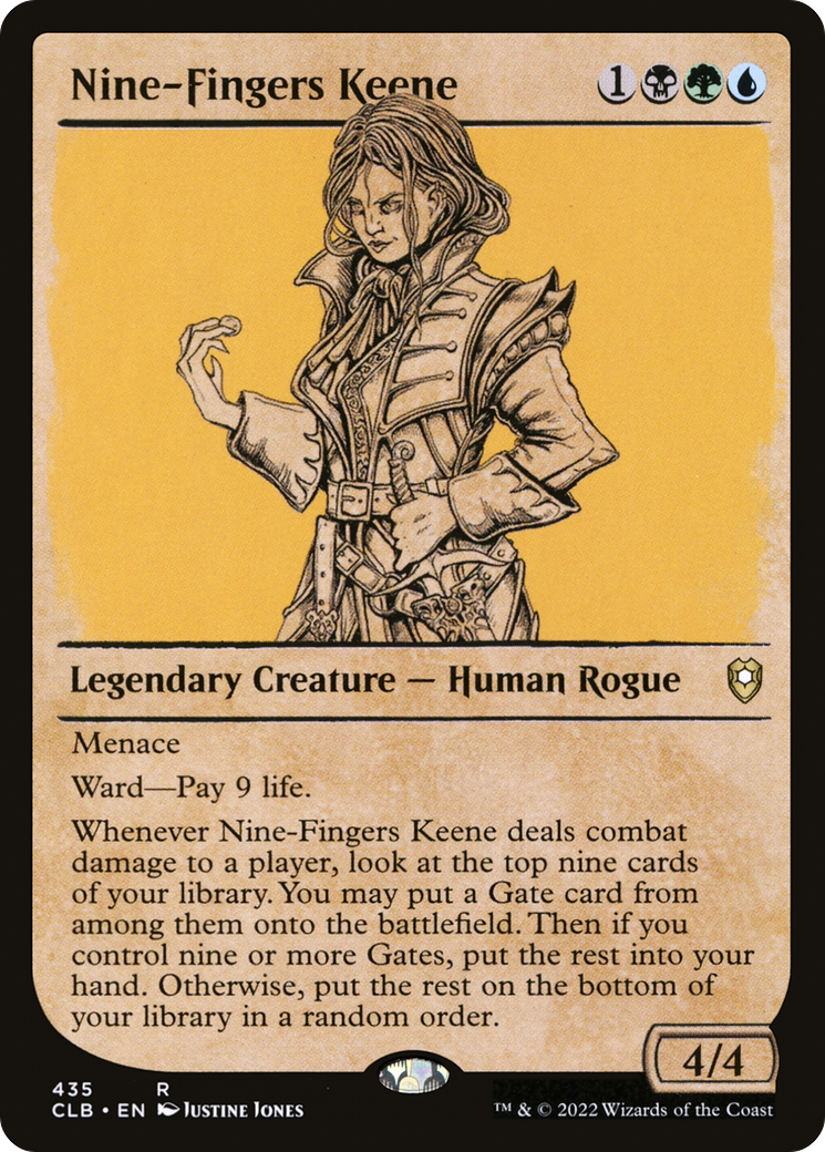 Nine-Fingers Keene (Showcase) (435) Foil - Commander Legends: Battle for Baldur's Gate
