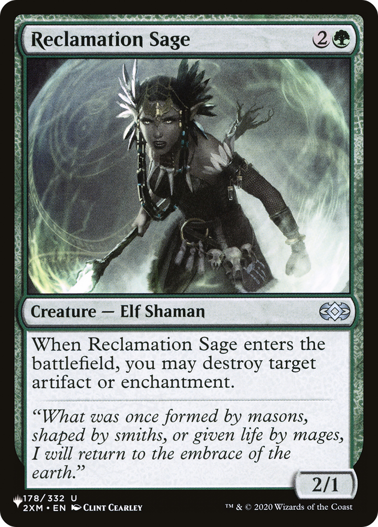 Reclamation Sage (2XM-178) - The List