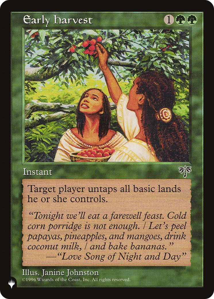 Early Harvest (Retro) (MIR-213) - The List