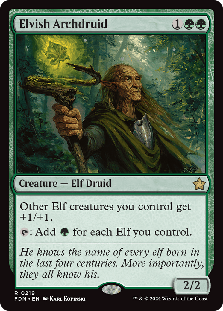 Elvish Archdruid (219) Foil - Foundations