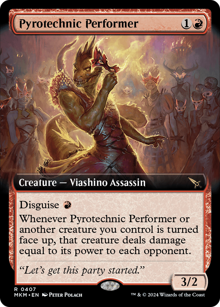 Pyrotechnic Performer (Extended Art) (407) Foil - Murders at Karlov Manor