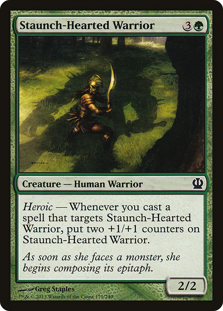 Staunch-Hearted Warrior (179) Foil - Theros