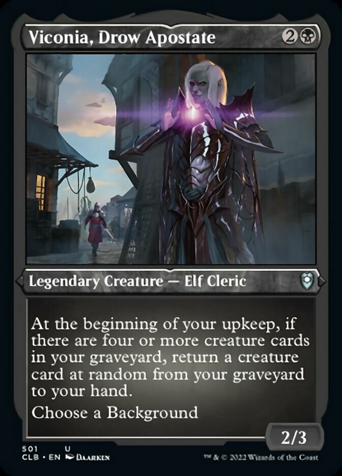 Viconia, Drow Apostate (501) Etched - Commander Legends: Battle for Baldur's Gate
