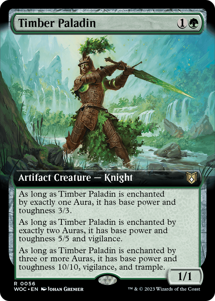 Timber Paladin (Extended Art) (056) - Wilds of Eldraine Commander