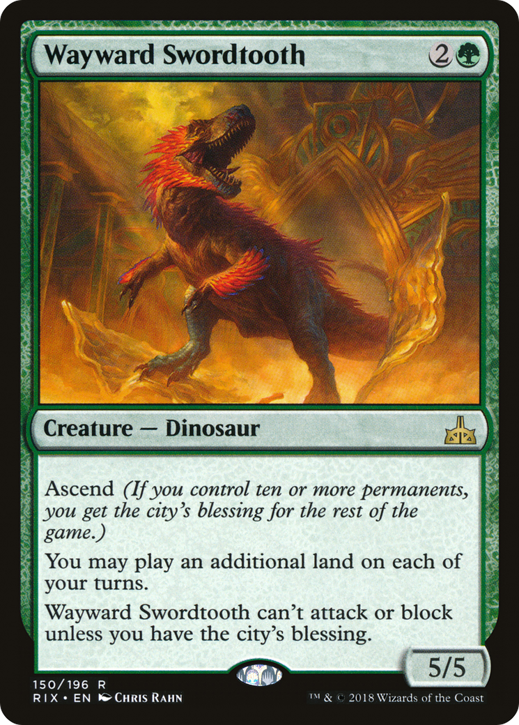 Wayward Swordtooth (150) Foil - Rivals of Ixalan
