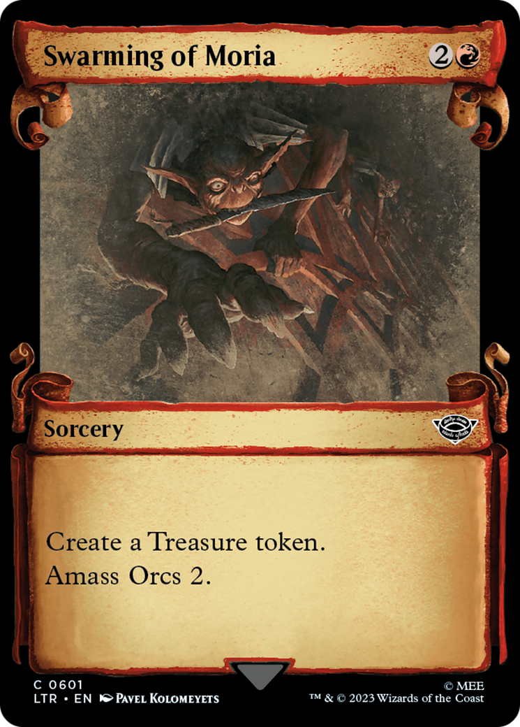 Swarming of Moria (Showcase Scrolls) (Showcase) (601) Foil - The Lord of the Rings: Tales of Middle-earth