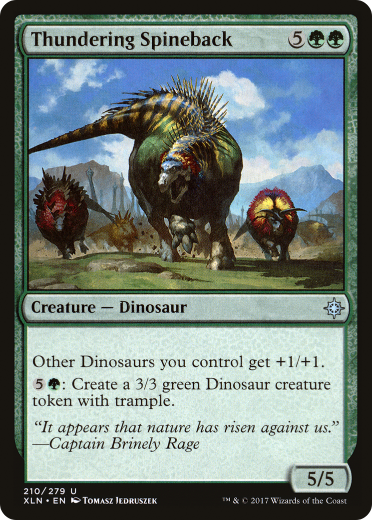 Thundering Spineback (210) Foil - Ixalan