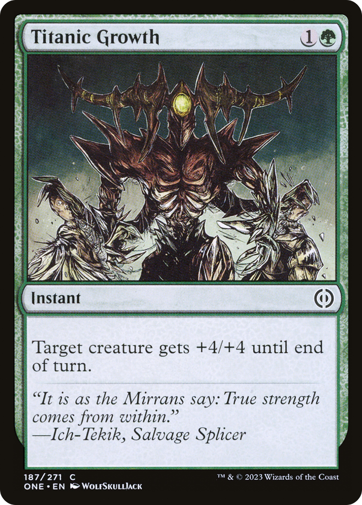 Titanic Growth (187) - Phyrexia: All Will Be One