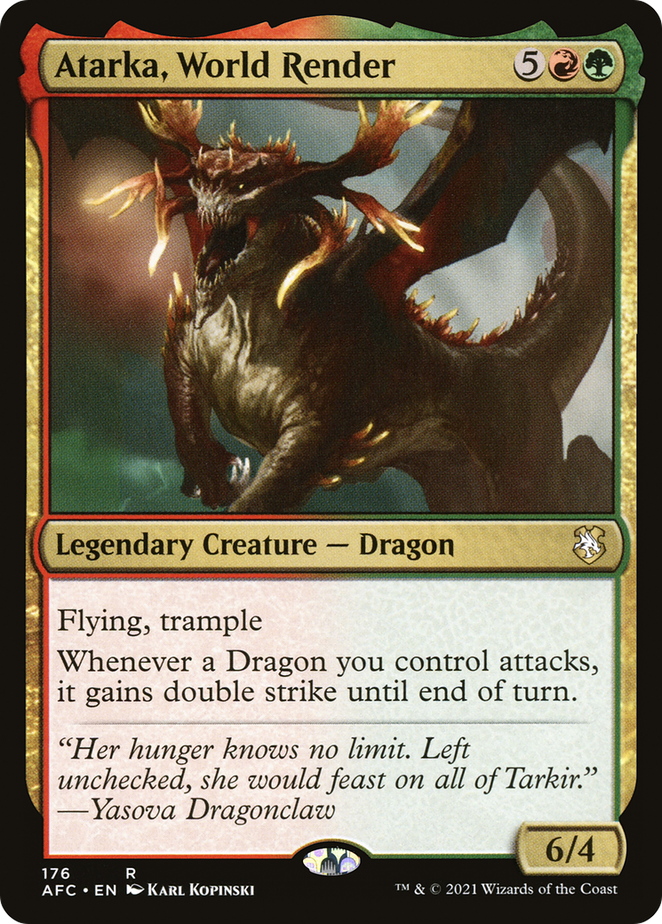 Atarka, World Render (176) - Forgotten Realms Commander