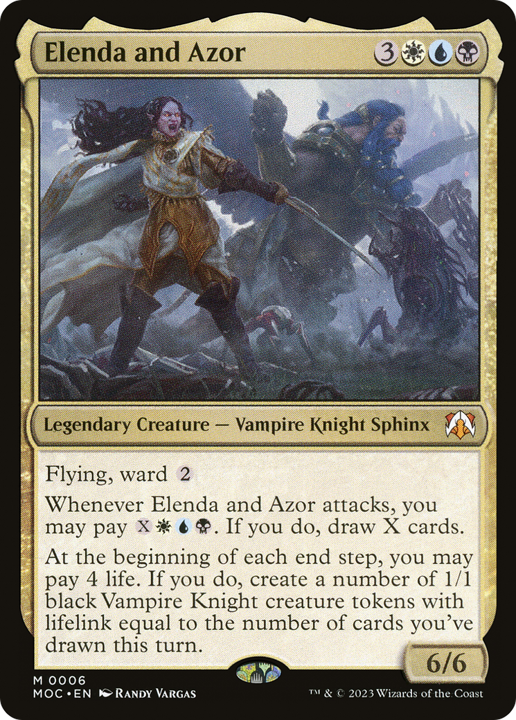 Elenda and Azor (006) Foil - March of the Machine Commander