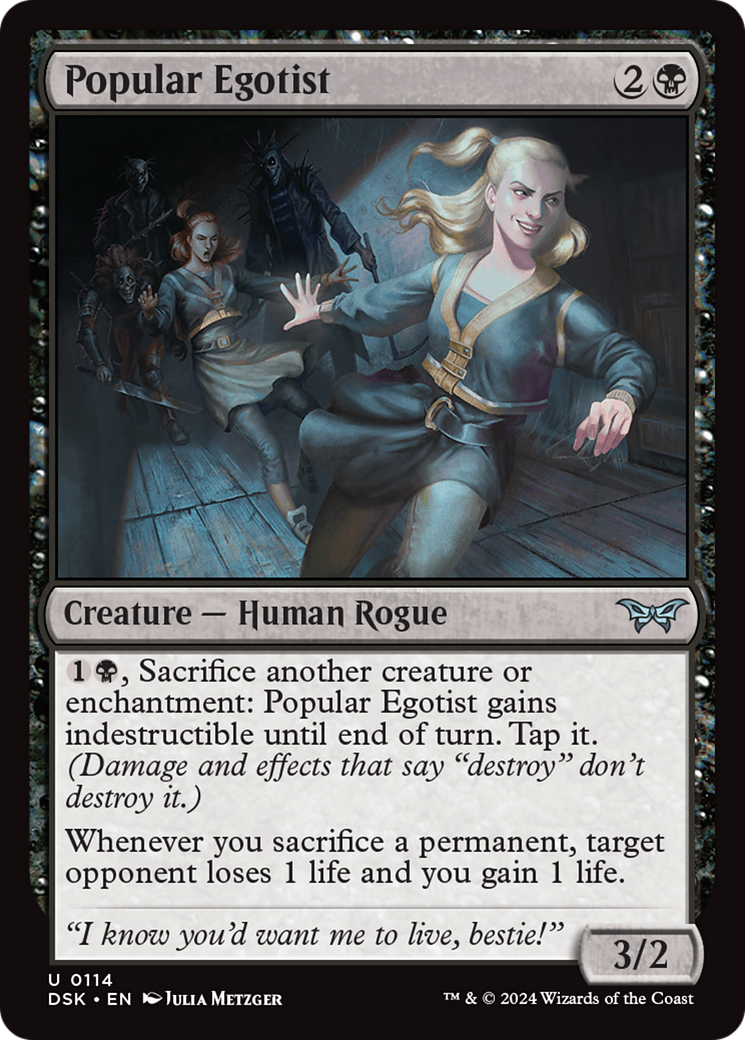 Popular Egotist (114) Foil - Duskmourn: House of Horror