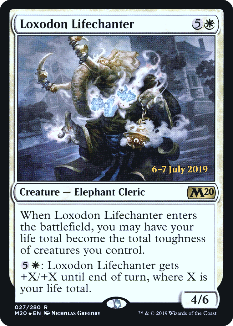 Loxodon Lifechanter (027) Foil - Core Set 2020 Promos